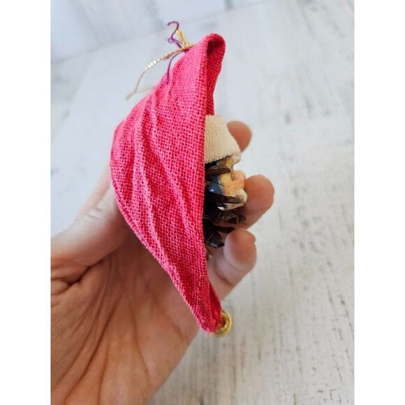 Vintage acorn Santa bust ornament tree Xmas - Picture 4 of 8